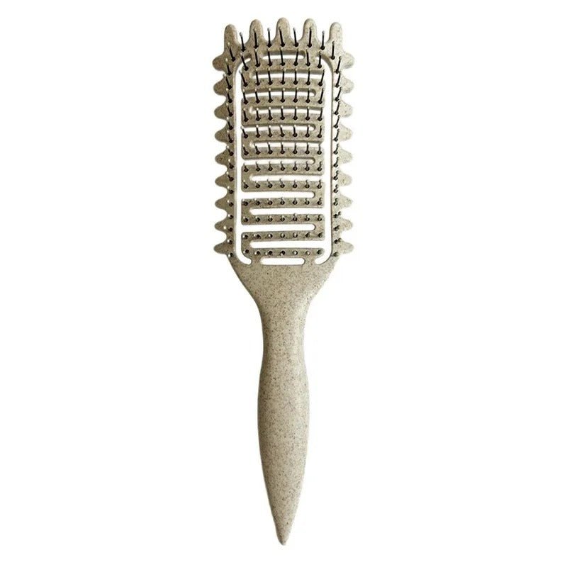 Brosse cheveux bouclés beige