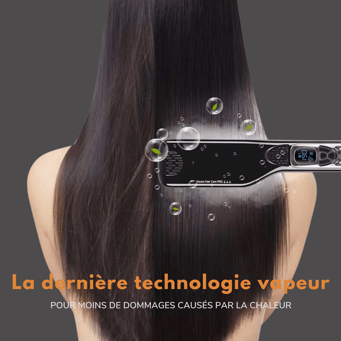 Lisseur Vapeur - VaporBrush™ - Noir - Nouvel'R coiffure