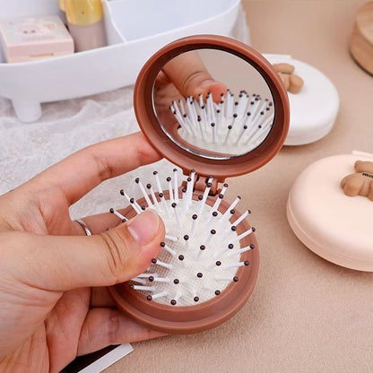 Brosse à cheveux ouvert avec miroir