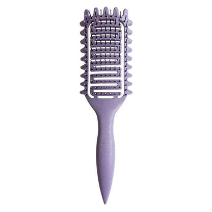 Brosse cheveux bouclés violet
