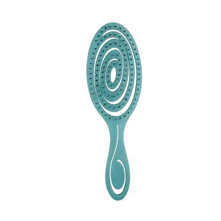 Brosse cheveux bouclés bleu fonce
