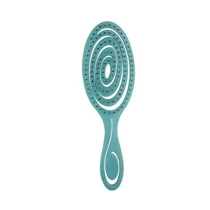 Brosse cheveux bouclés bleu fonce