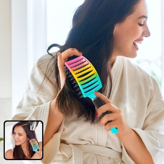 Brosse cheveux bouclés démêle