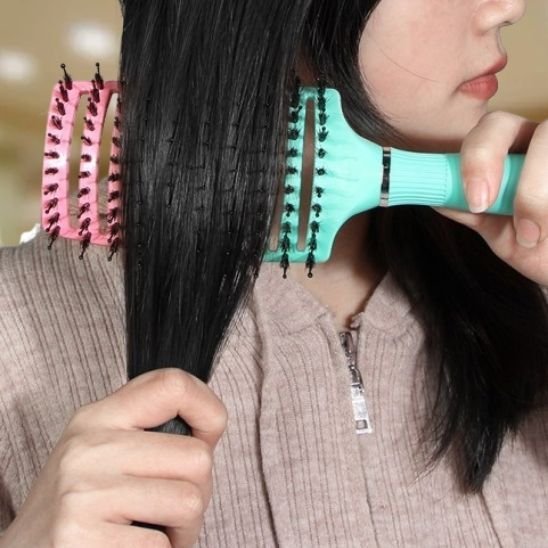 Brosse cheveux bouclés dents souple