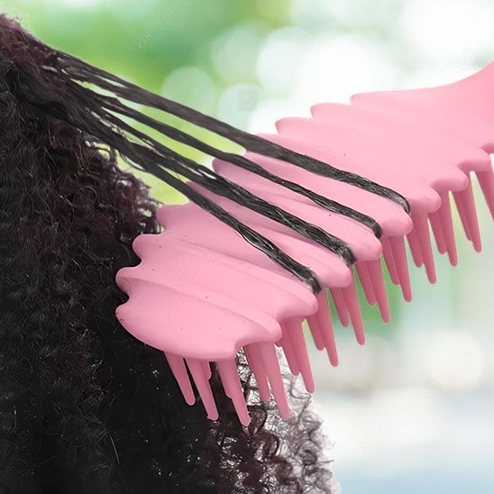 Brosse cheveux bouclés place ses cheveux