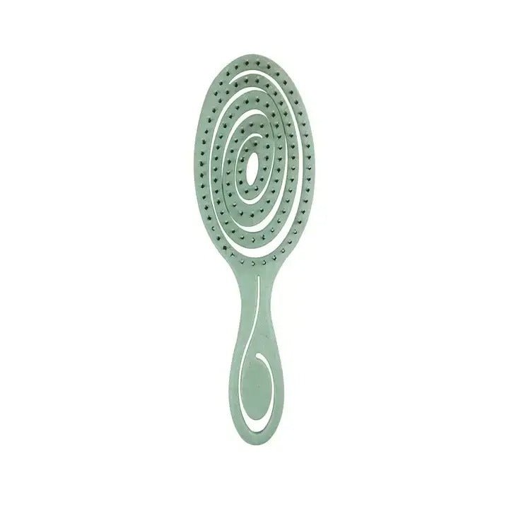 Brosse cheveux bouclés vert pale