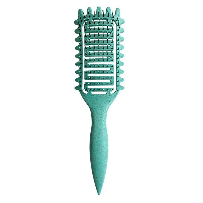Brosse cheveux bouclés vert