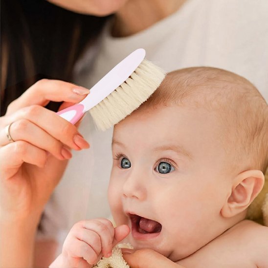 Brosse cheveux pour bebe poupon souriant