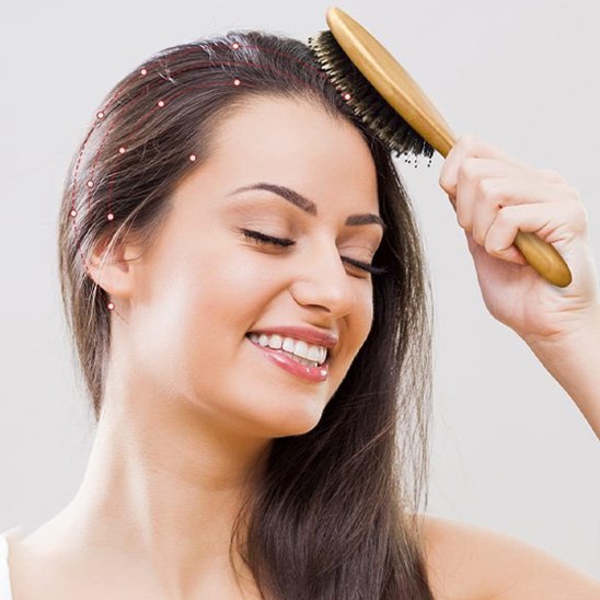 Brosse en poil de sanglier en bois