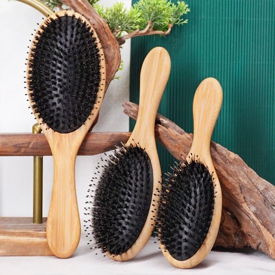 Brosse en poil de sanglier | Naturelle suport