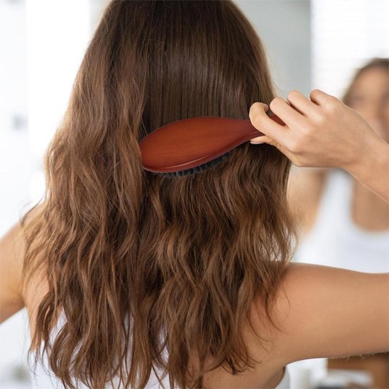 Brosse poil de sanglier fille tien la brosse