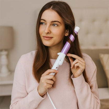 Fer à friser fille cheveux brun fer violet