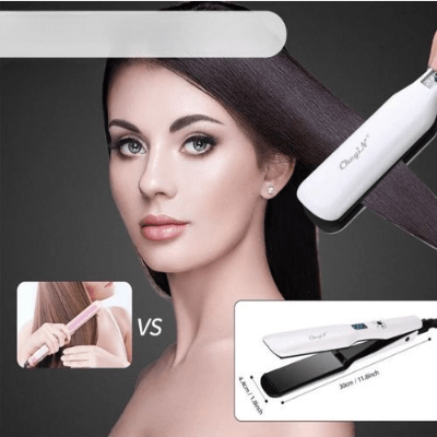Lisseur Cheveux - HairStraightenerBrush™ - Blanc - Nouvel'R coiffure