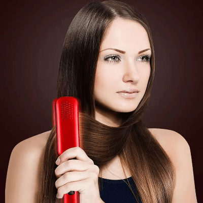 Lisseur Cheveux - HairStraightenerBrush™ - Rouge - Nouvel'R coiffure