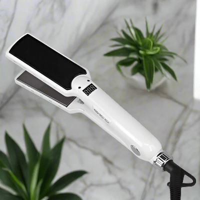 Lisseur Cheveux - HairStraightenerCurler™ - Blanc Large - Nouvel'R coiffure