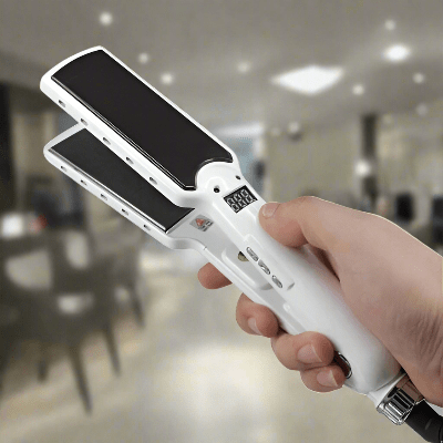 Lisseur Cheveux - HairStraightenerCurler™ - Blanc Large - Nouvel'R coiffure
