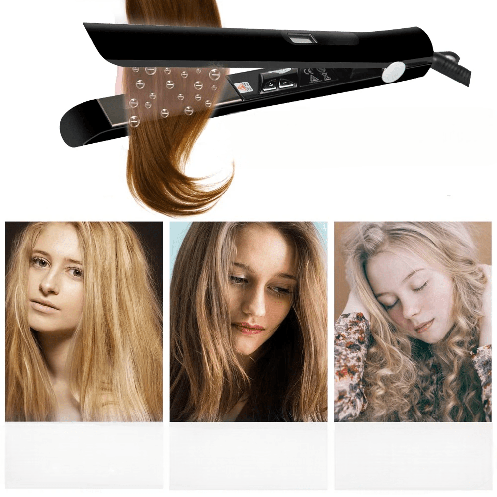 Lisseur Cheveux - HairStraightenerCurler™ - Noir - Nouvel'R coiffure