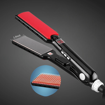 Lisseur Cheveux - HairStraightenerCurler™ - Noir Large - Nouvel'R coiffure