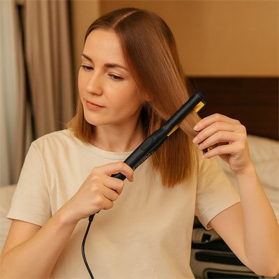 Lisseur pour cheveux pointes brillante