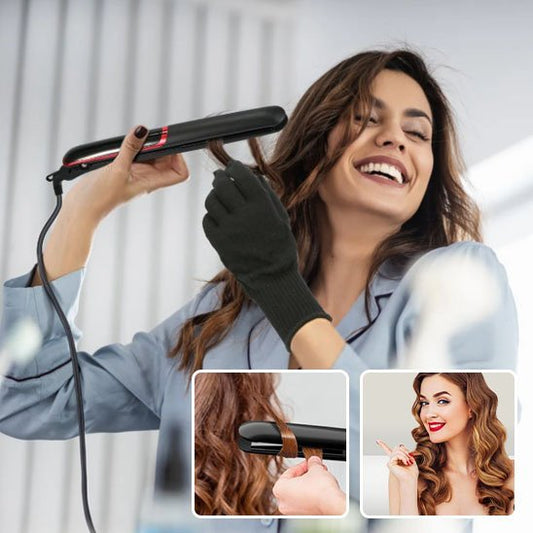 Lisseur pour cheveux fille heureuse