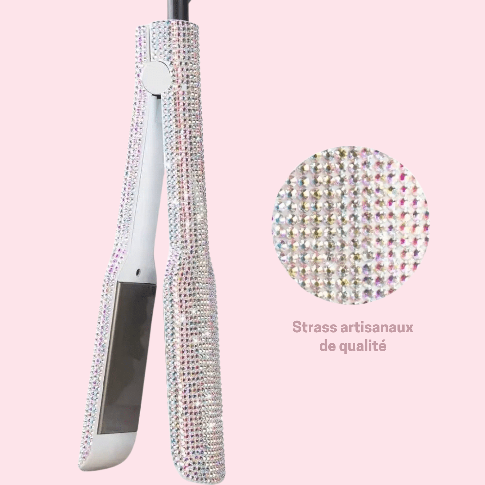 Lisseur Professionnel - RhinestoneStyler™ - Blanc - Nouvel'R coiffure
