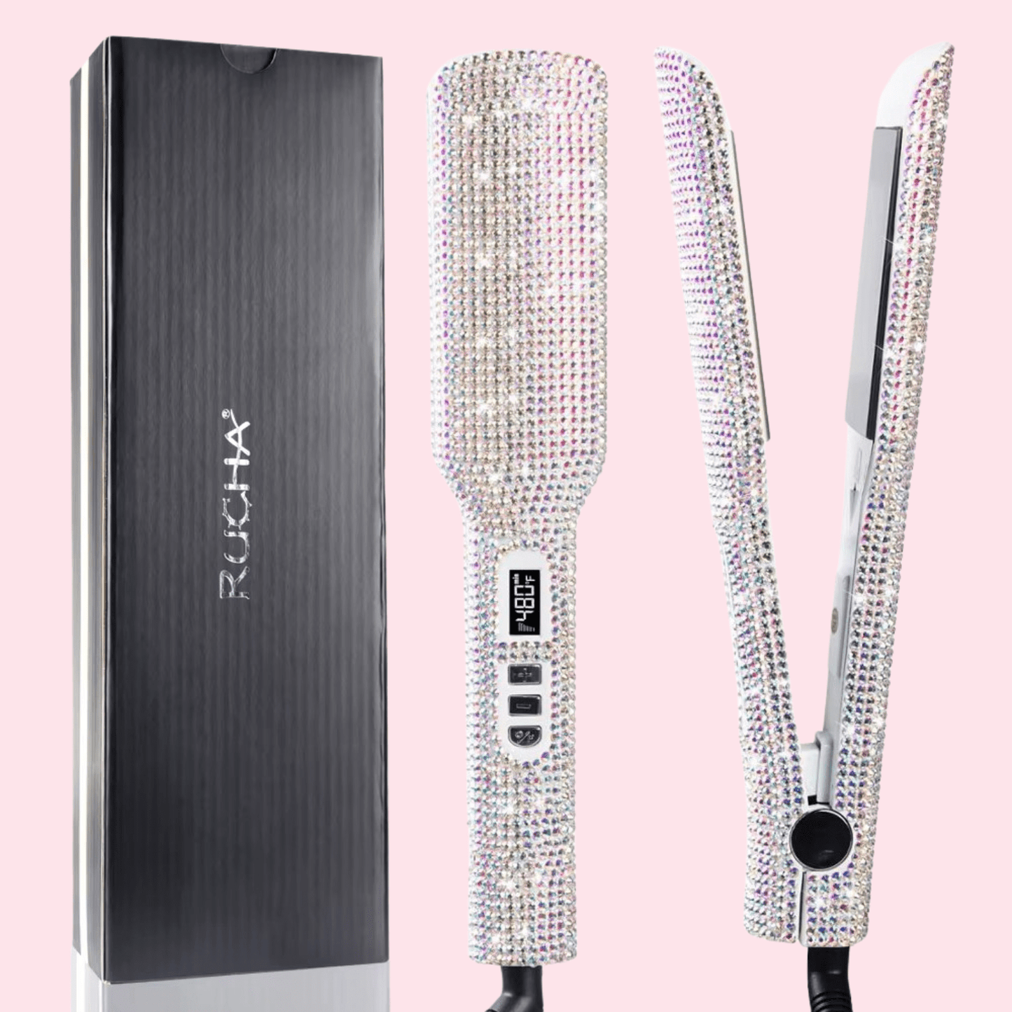 Lisseur Professionnel - RhinestoneStyler™ - Blanc - Nouvel'R coiffure
