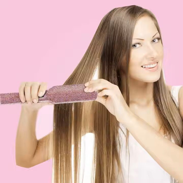 Lisseur Professionnel - RhinestoneStyler™ - Rose - Nouvel'R coiffure