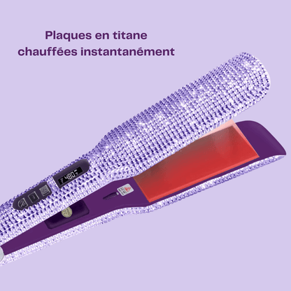 Lisseur Professionnel - RhinestoneStyler™ - Violet - Nouvel'R coiffure