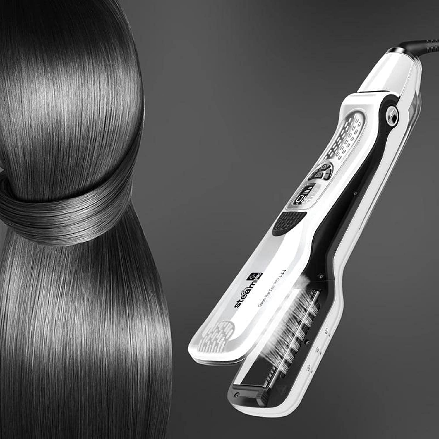 Lisseur Vapeur - VaporBrush™ - Blanc - Nouvel'R coiffure