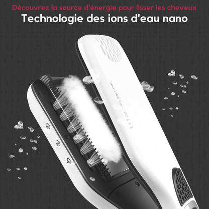 Lisseur Vapeur - VaporBrush™ - Blanc - Nouvel'R coiffure