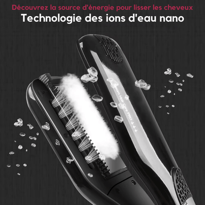 Lisseur Vapeur - VaporBrush™ - Noir - Nouvel'R coiffure